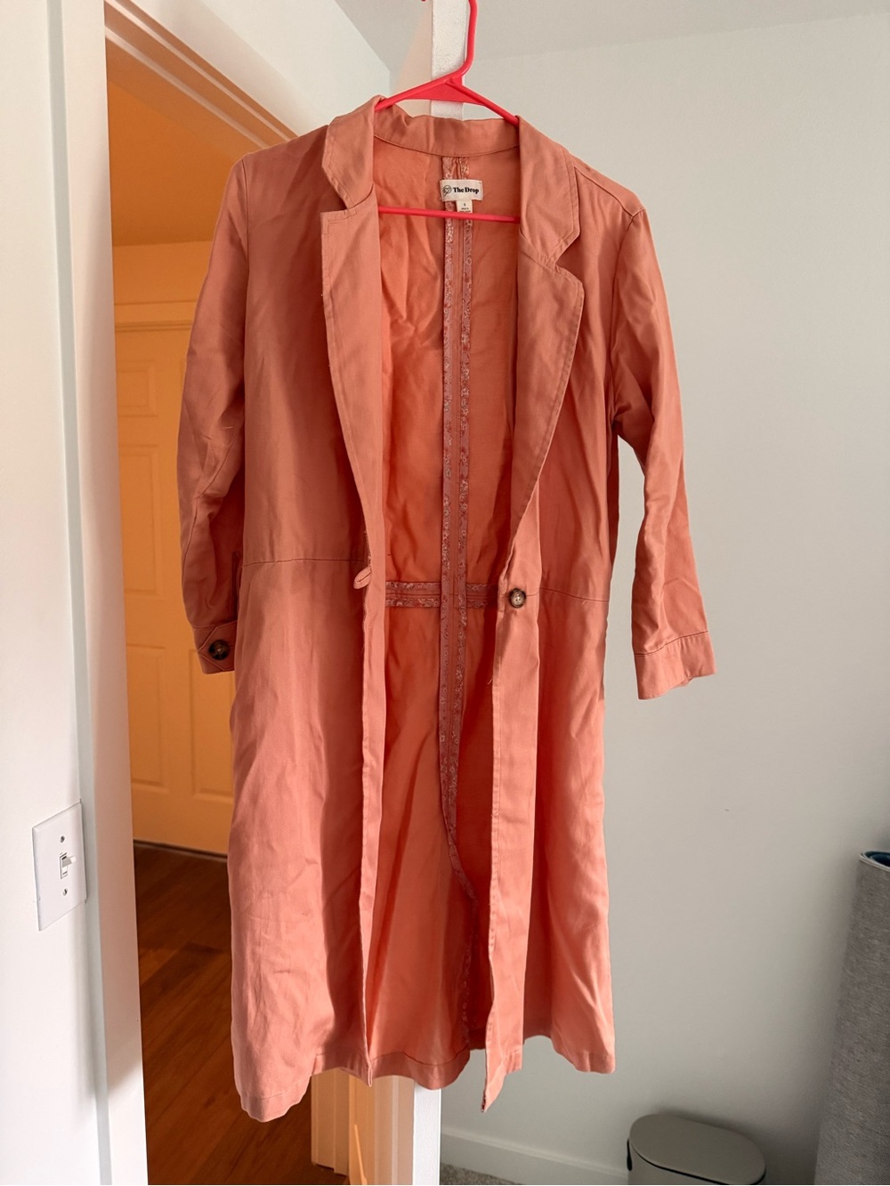 Coral Lightweight Trench Coat